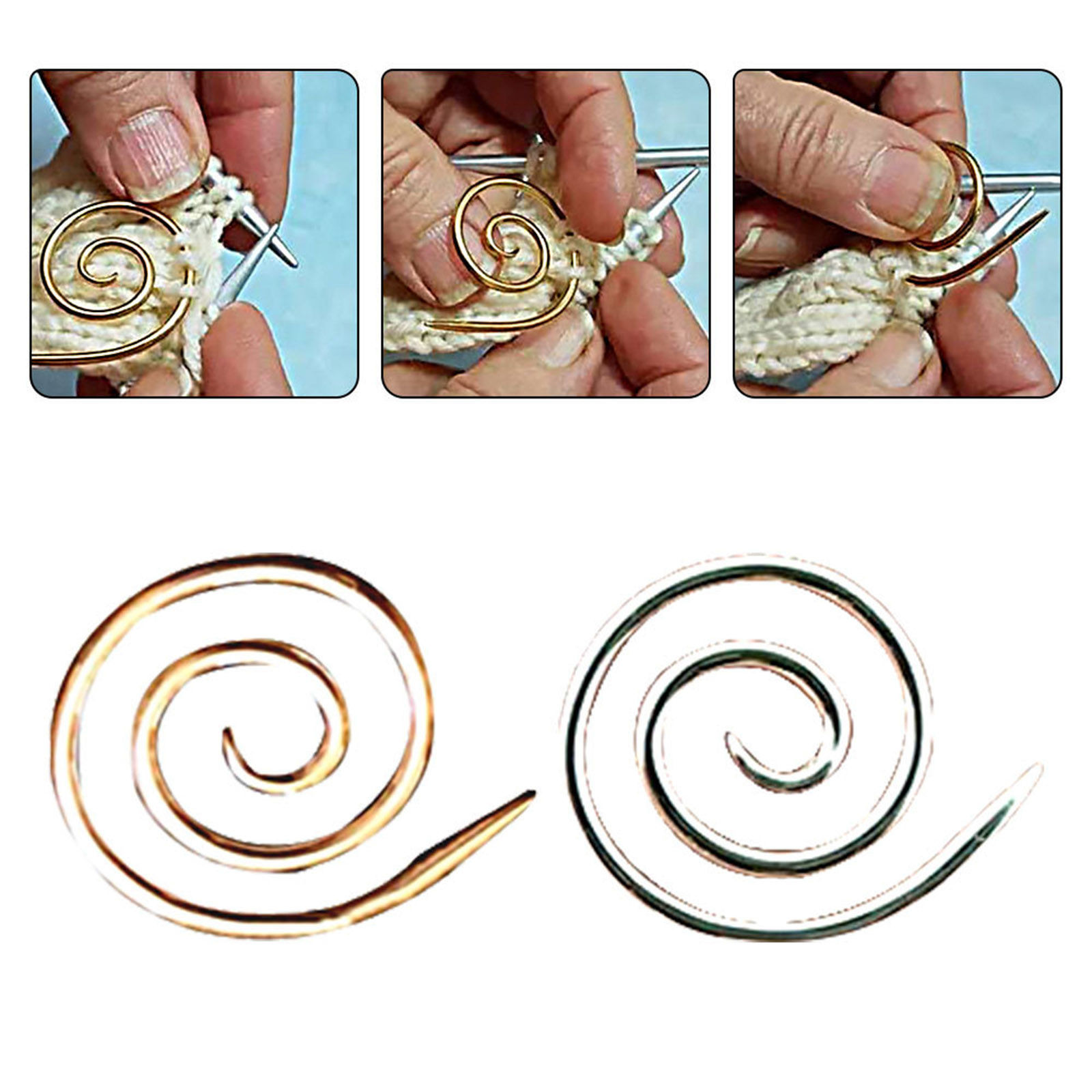 Picture of Alloy Knitting Needles Spiral Multicolor 4cm x 4cm