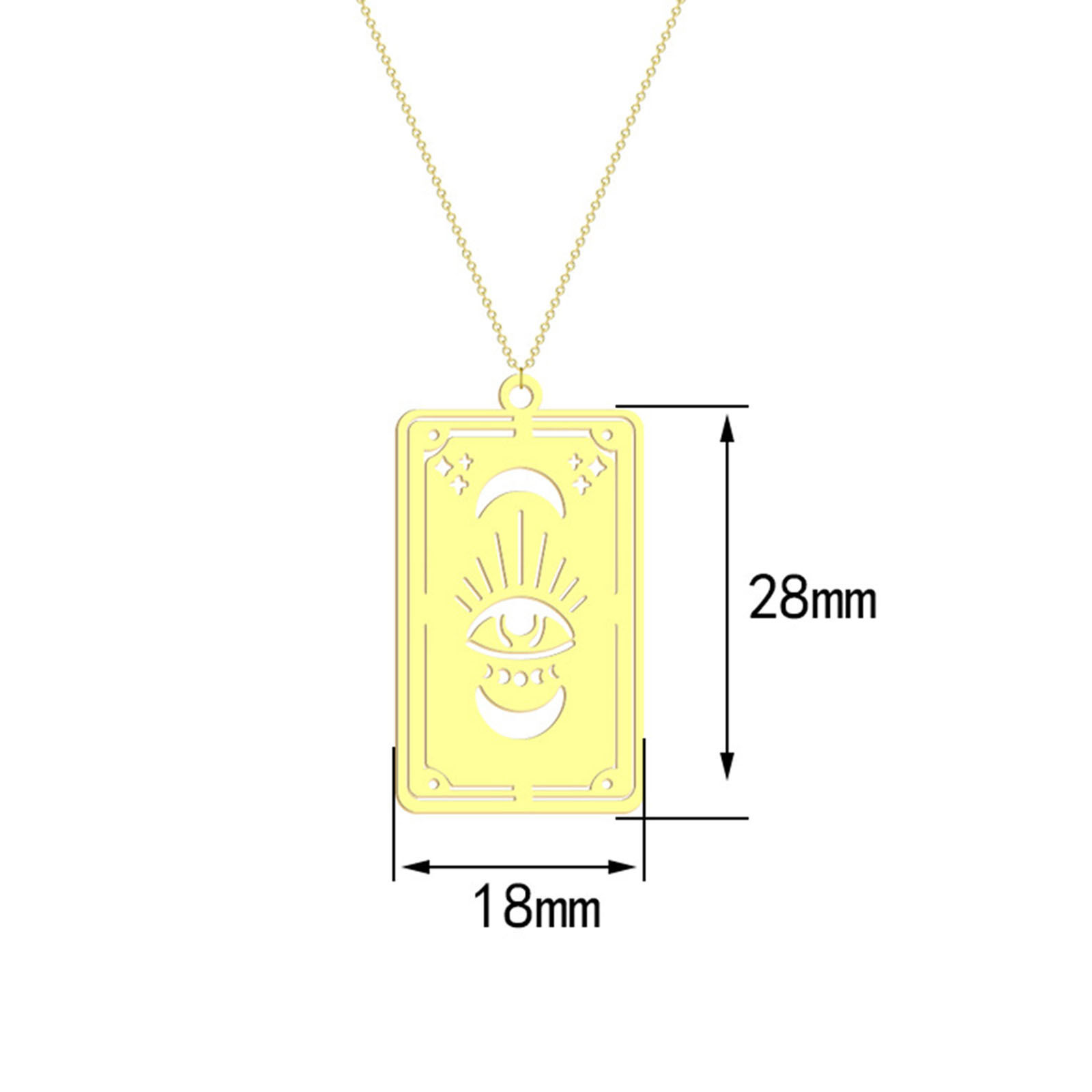 Bild von 304 Edelstahl Religiös Gliederkette Kette Halskette Bunt Böser Blick 45cm lang, 1 Strang