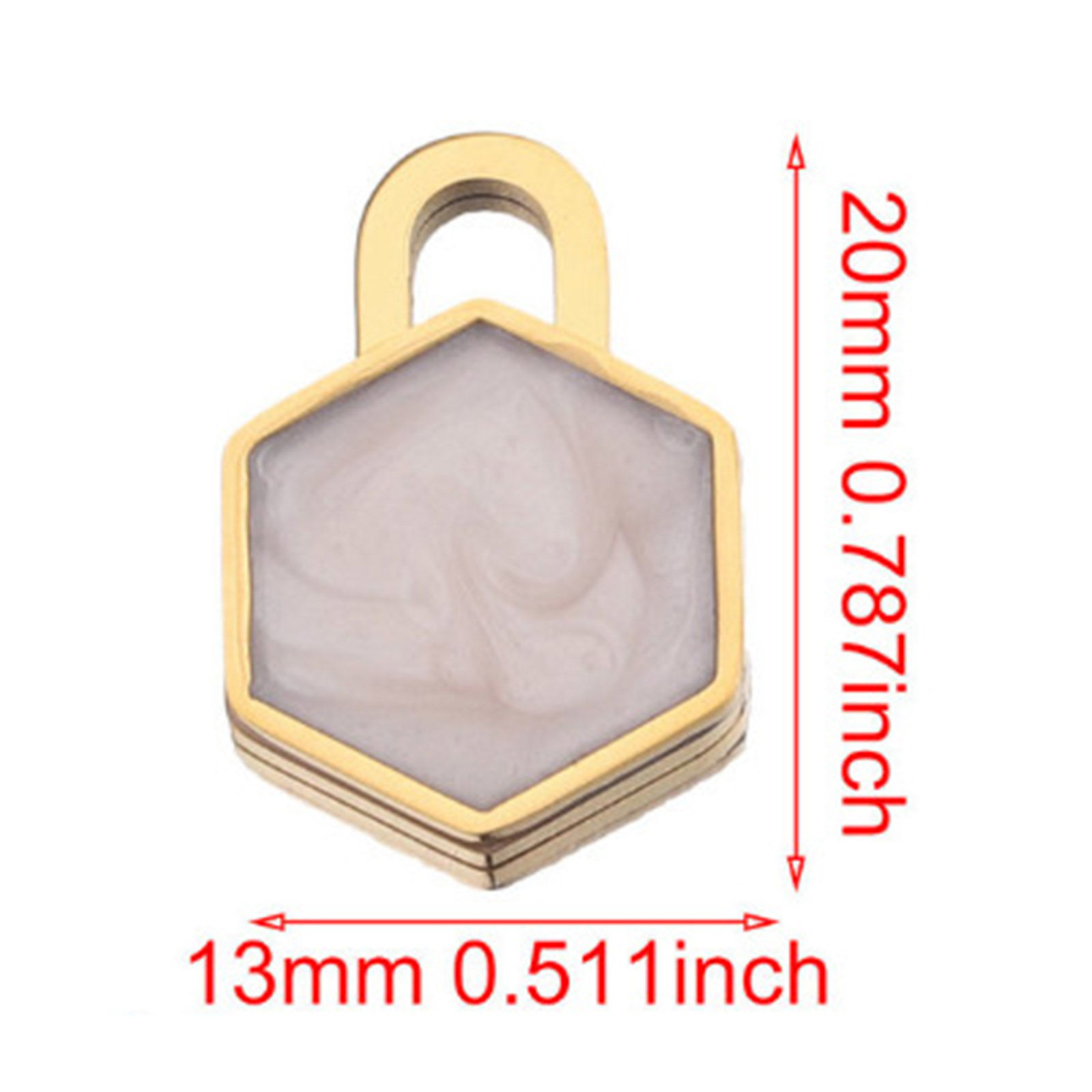 Immagine di 304 Acciaio Inossidabile Charms Geometrica Oro Placcato Multicolore Smalto 1 Pz