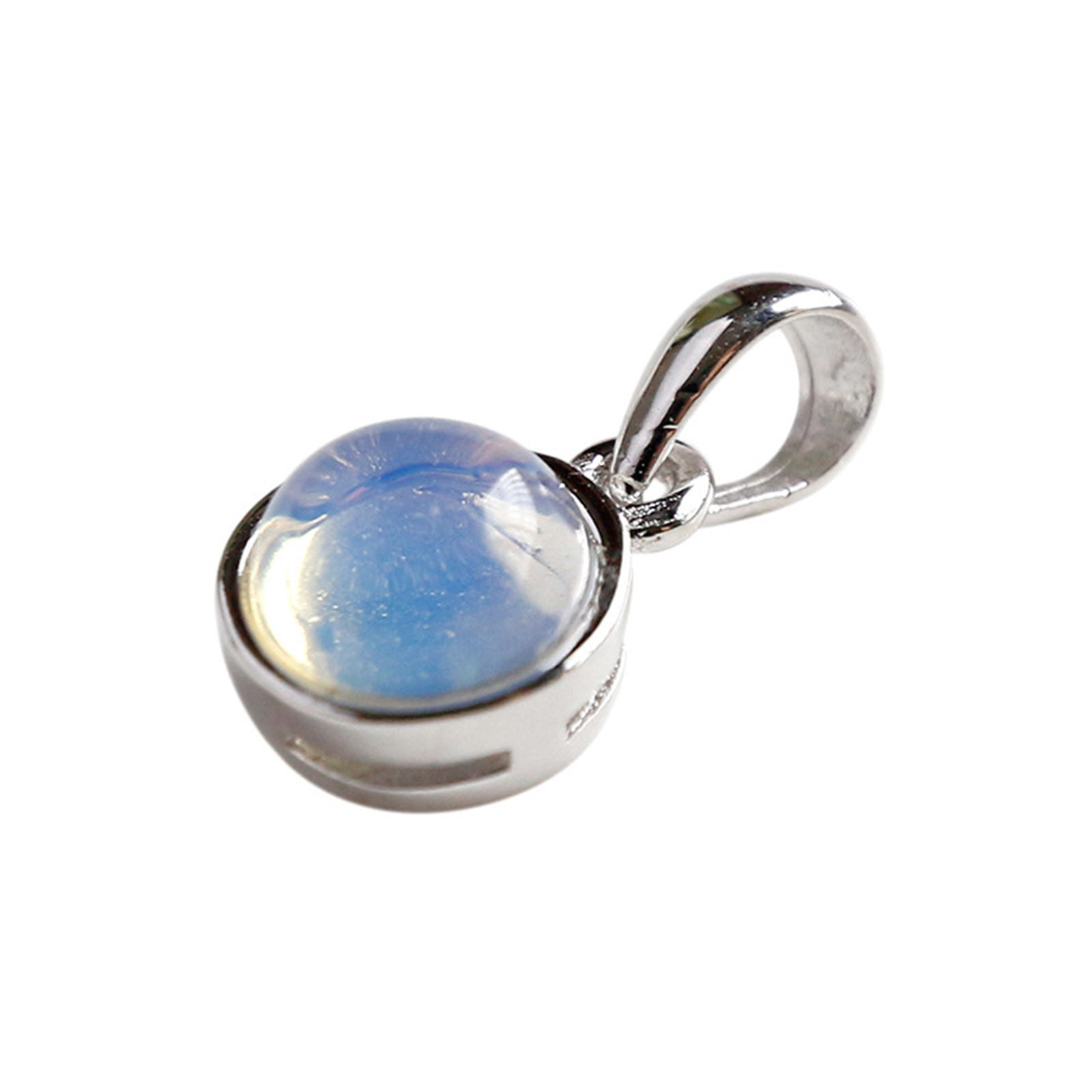 Bild von Halbedelstein ( Mix ) Charms Rund Bunt 14mm x 7mm, 1 Stück