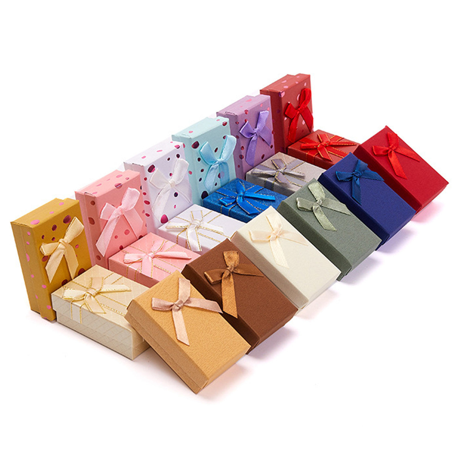 Bild von Paper Jewelry Gift Boxes Rectangle At Random Color 8cm x 5cm , 6 PCs