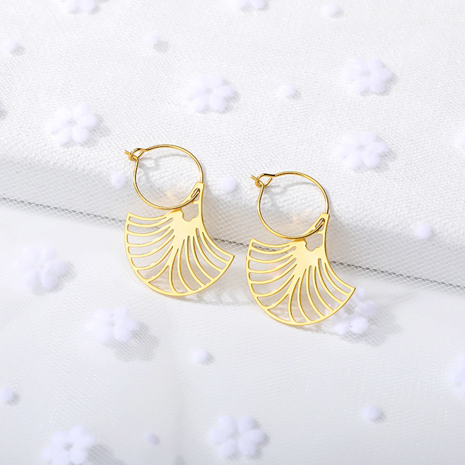 Picture of 304 Stainless Steel Stylish Earrings Multicolor Hollow 1 Pair