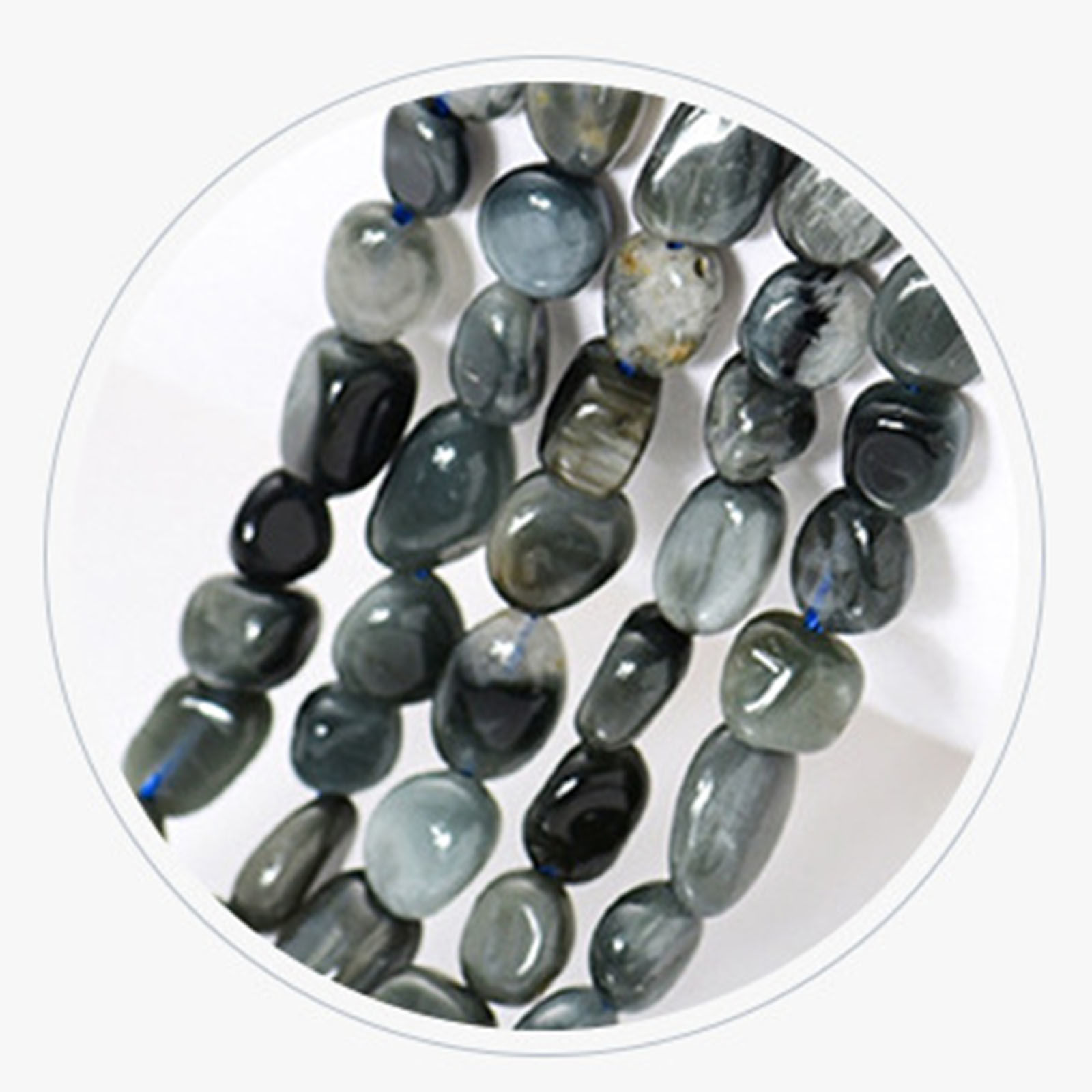 Bild von Halbedelstein ( Natur ) Perlen Unregelmäßig Bunt ca. 8mm x 6mm, 1 Strang (ca. 47 Stück/Strang)