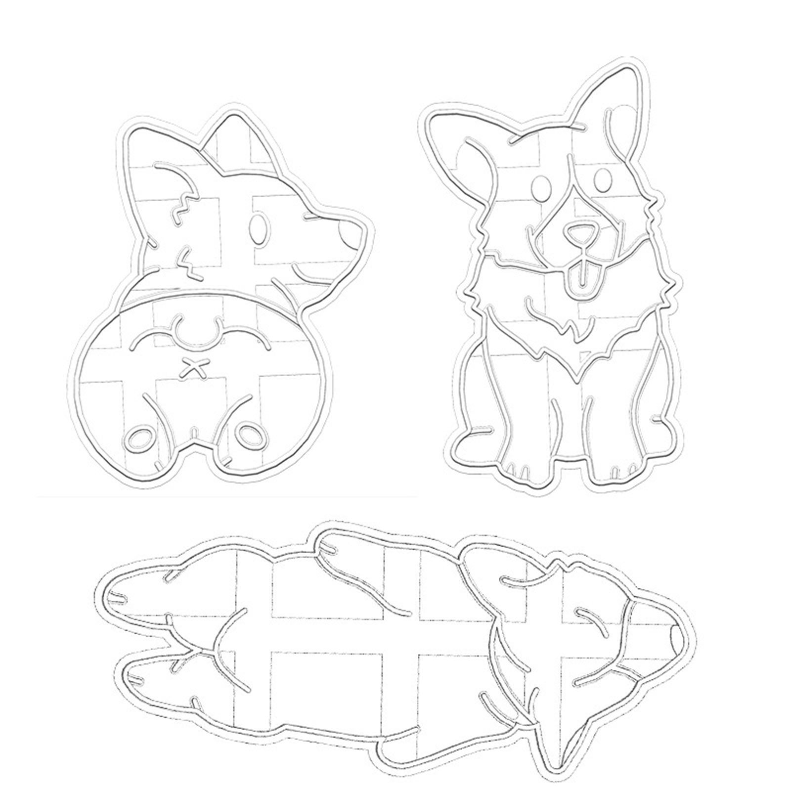 Picture of Plastic Modeling Clay Tools Baked Biscuit Mold Cutter White Dog Animal