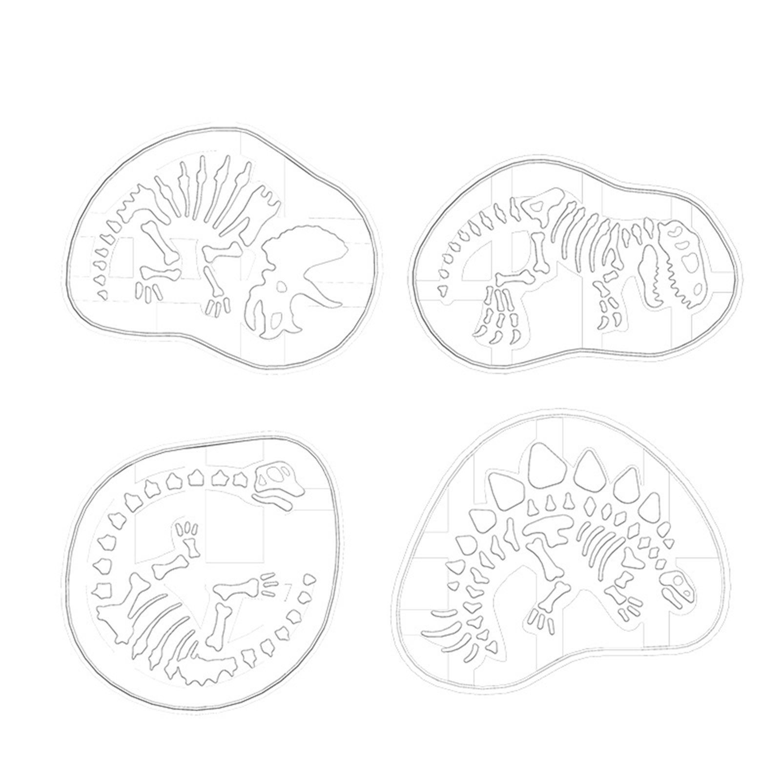Picture of Plastic Modeling Clay Tools Baked Biscuit Mold Cutter White Dinosaur Animal
