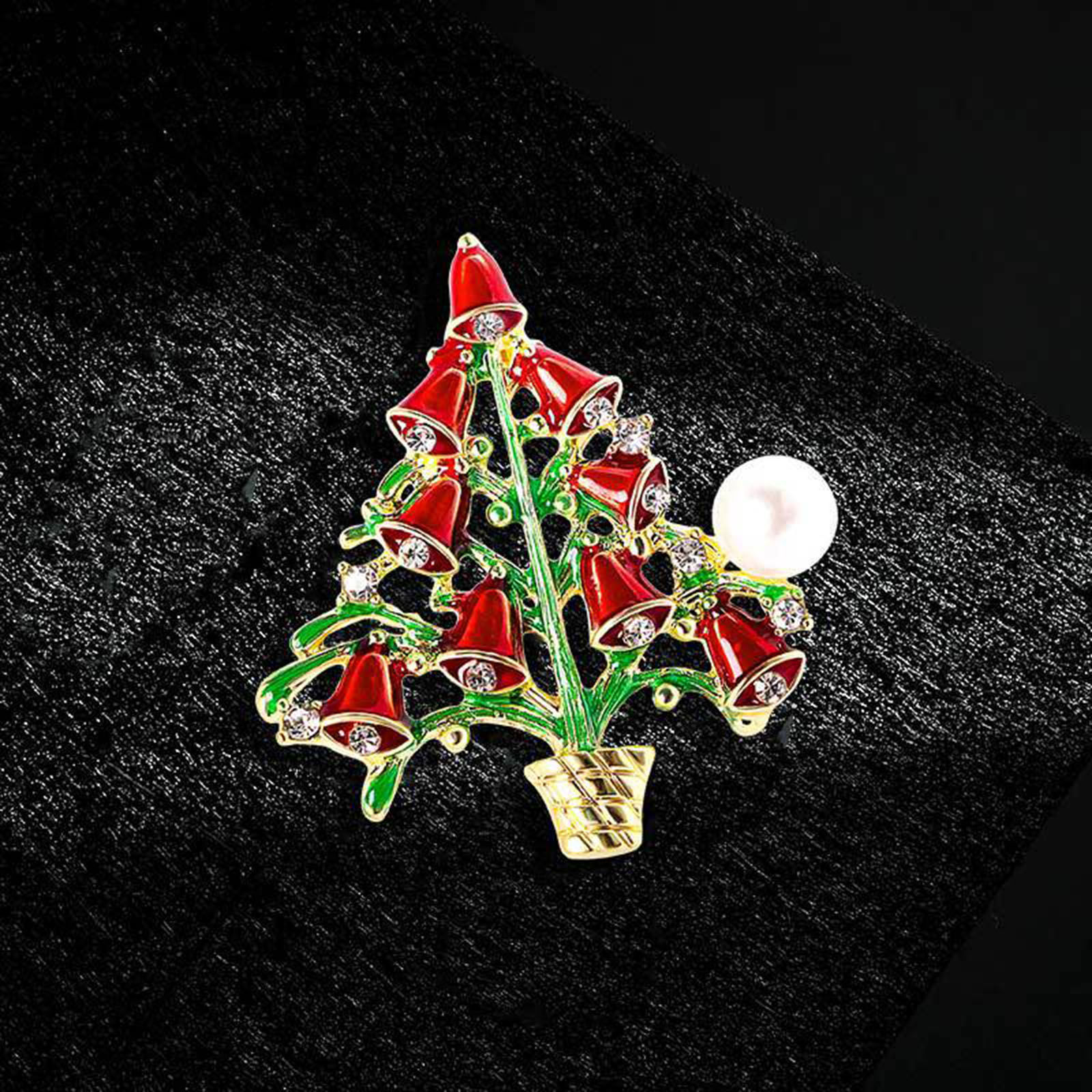 Bild von Stilvoll Brosche Weihnachten Weihnachtsbaum Bunt Emaille 1 Stück