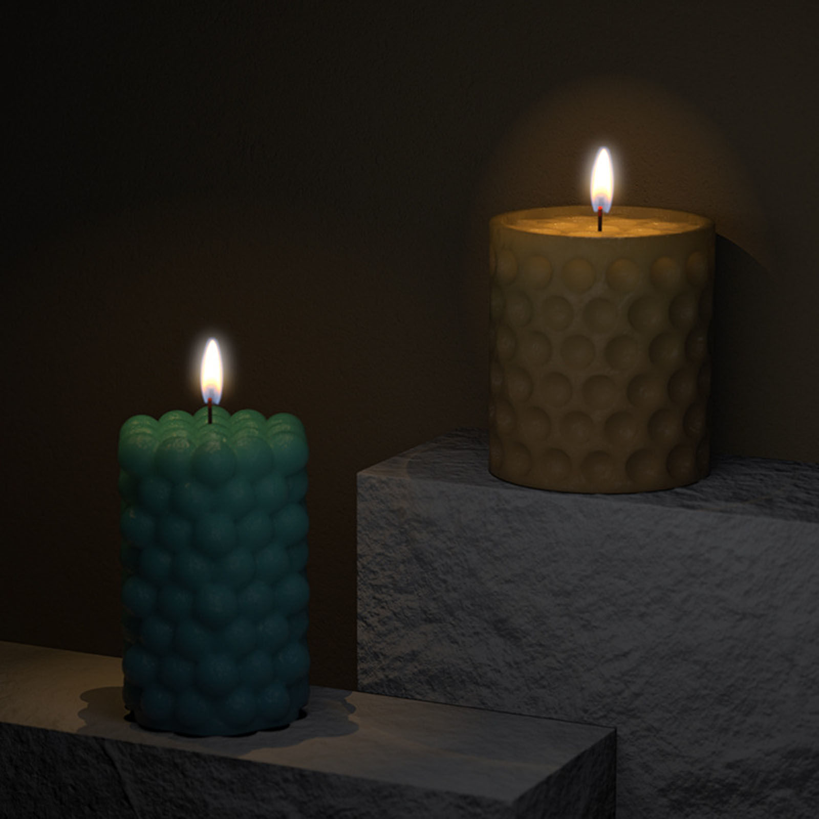 Bild von Silikonharzform für 3D-Kunst demold handgefertigte Kerzenherstellung weiß