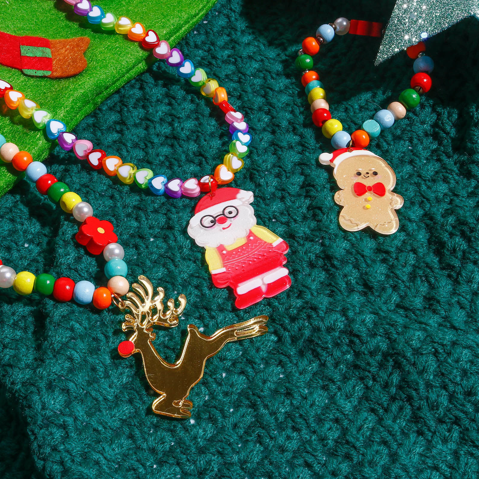 Bild von Acryl Weihnachten Anhänger Bunt 5 Stück