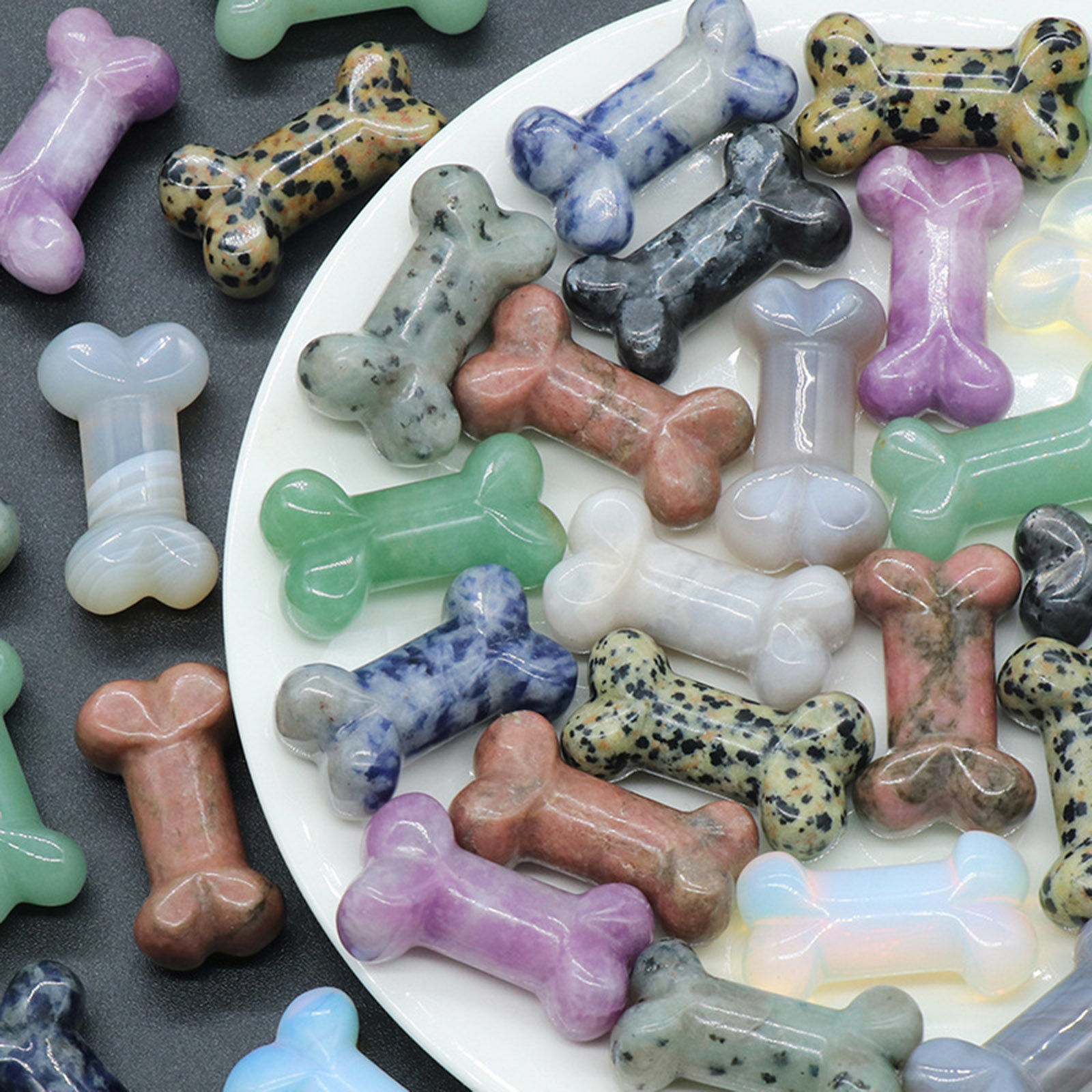 Immagine di Gemma ( Naturale ) Memoriale dell'animale Decorazione in Miniatura Micro Paesaggio (Senza Foro) Multicolore Osso 35mm x 20mm, 1 Pz
