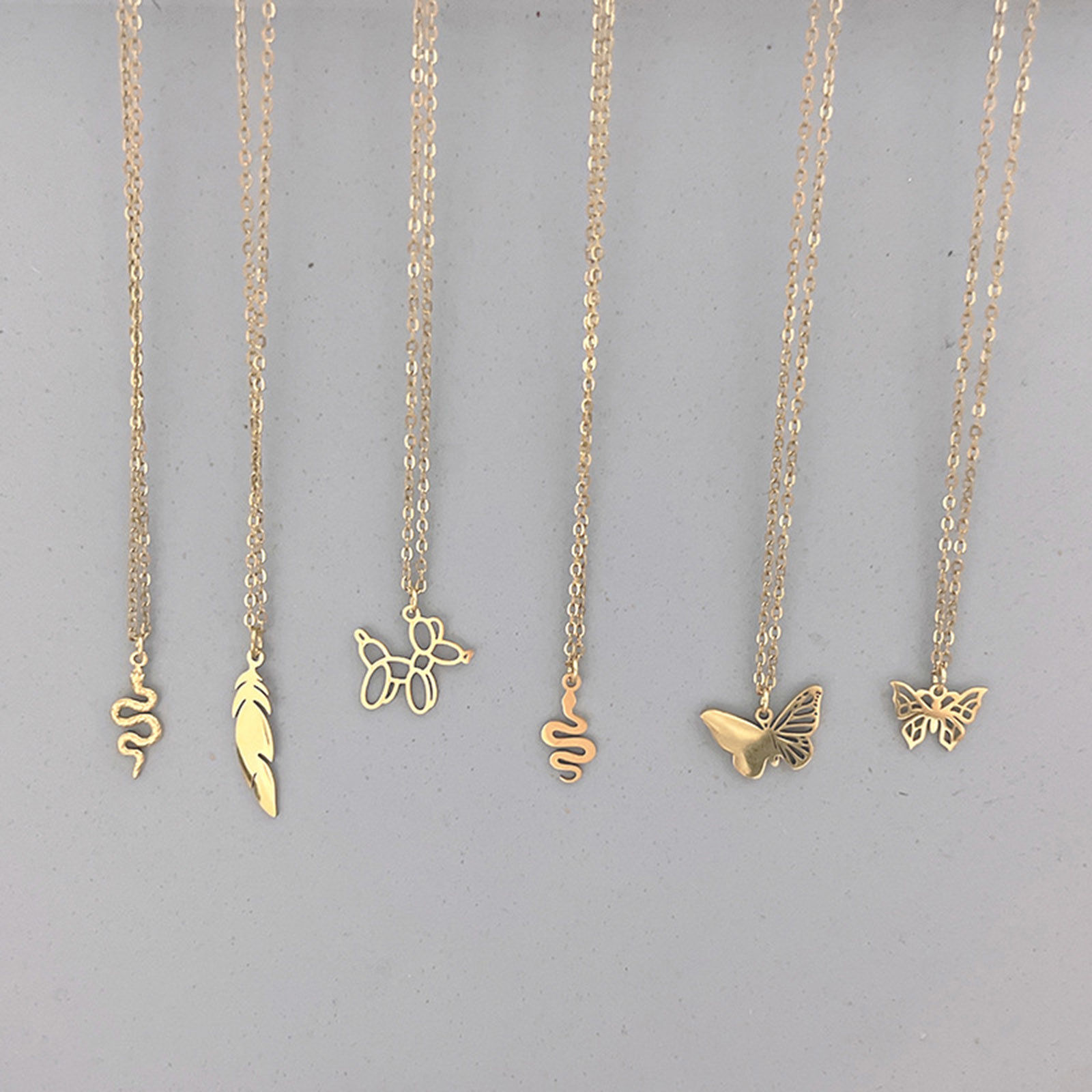 Imagen de 304 Acero Inoxidable Elegante Collares Chapado en Oro Hueco 40cm longitud, 1 Unidad