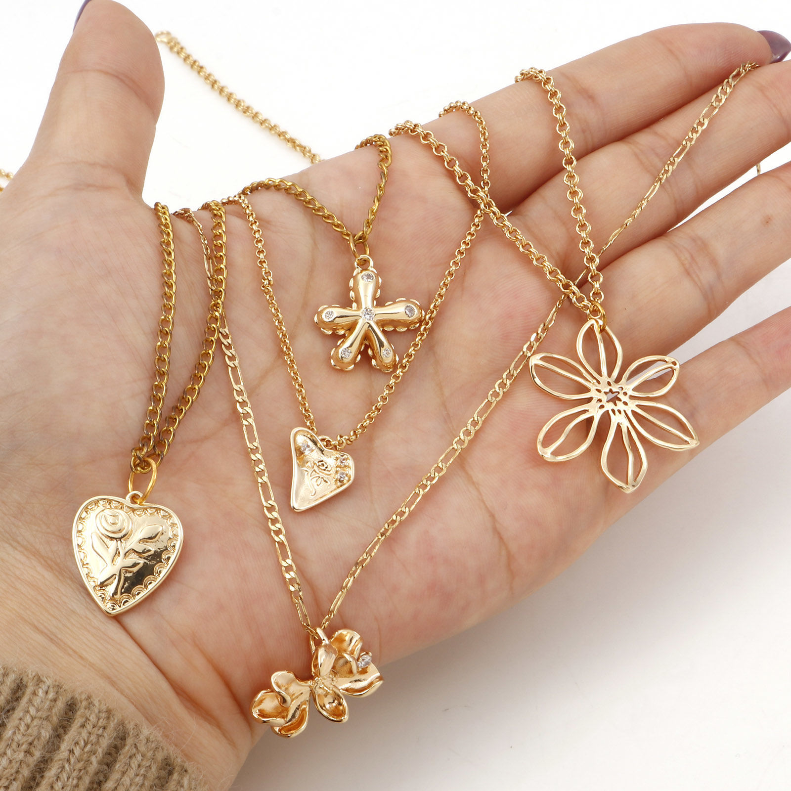 Immagine di Rame Charms Piedi Oro riempito Rosa 2 Pz