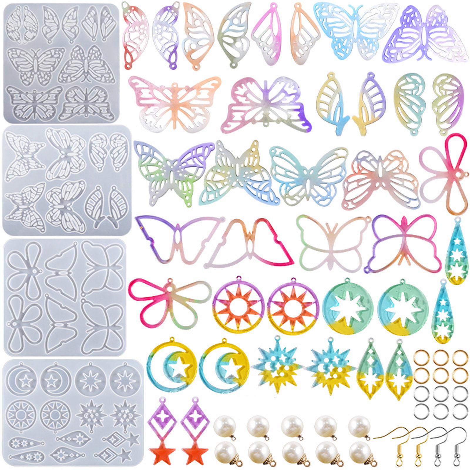 Immagine di Silicone Stampo in Resina per la Decorazione Domestica Fai-Da-Te Farfalla Bianco 1 Pz