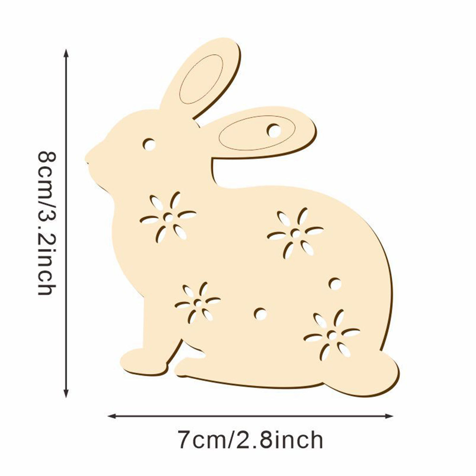 Bild von Holz Ostertag Wohnaccessoires Bunt Ei Hase 1 Packung