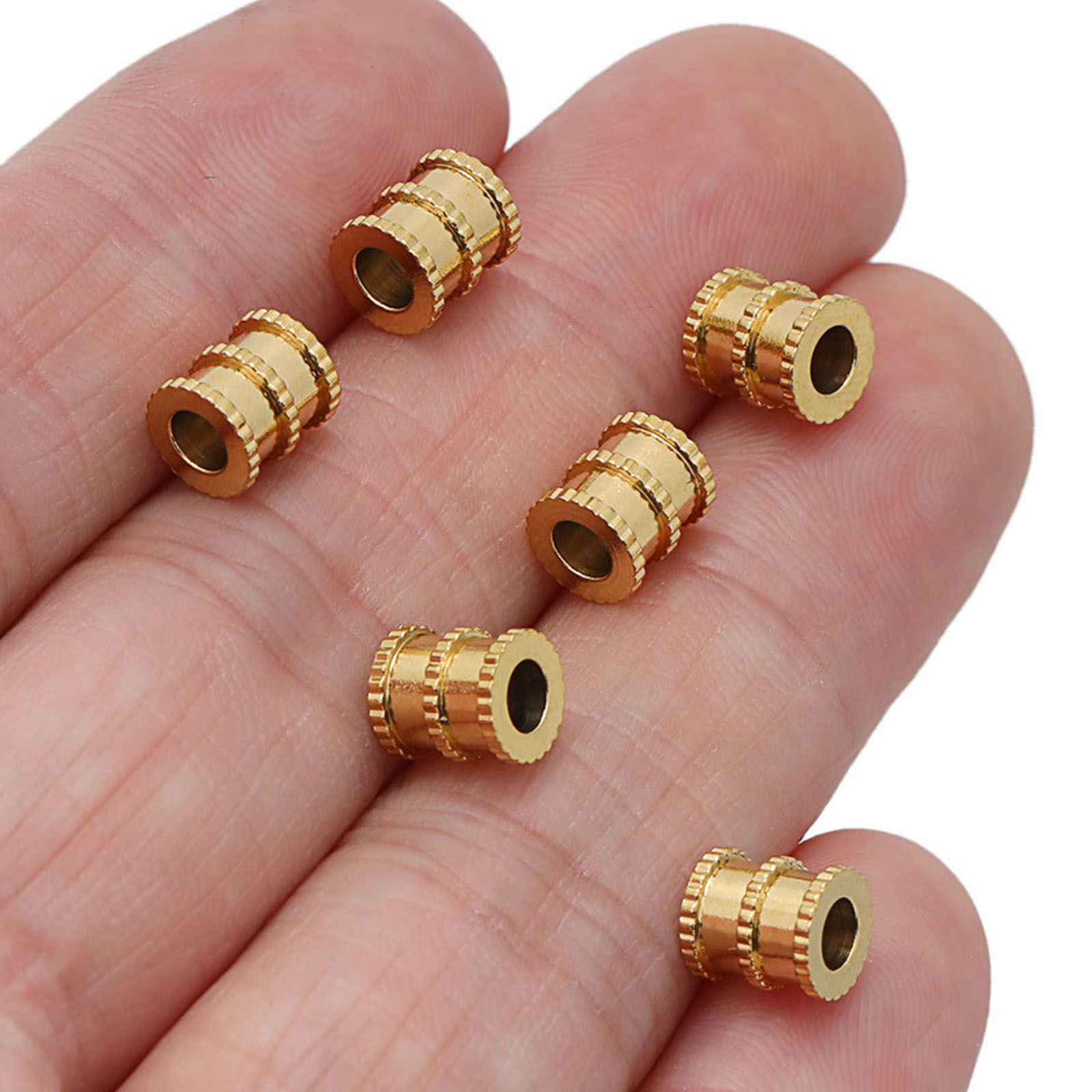 Immagine di 304 Acciaio Inossidabile Perline Cilindrico Multicolore 6.5mm x 6mm, Buco: Circa 3mm, 10 Pz