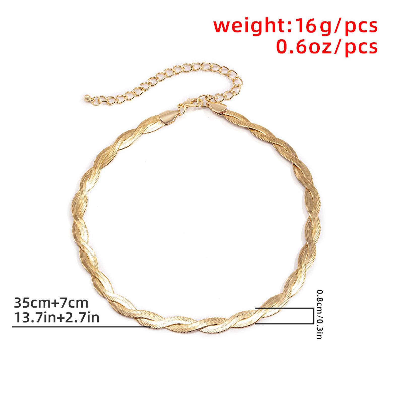 Immagine di Rame Semplice Strozzatore Collana Multicolore Catena a Maglie 1 Pz