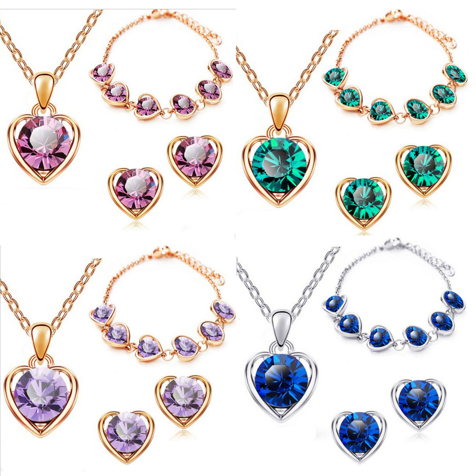 Immagine di Elegante Serie di Gioielli Multicolore Cuore 1 Serie