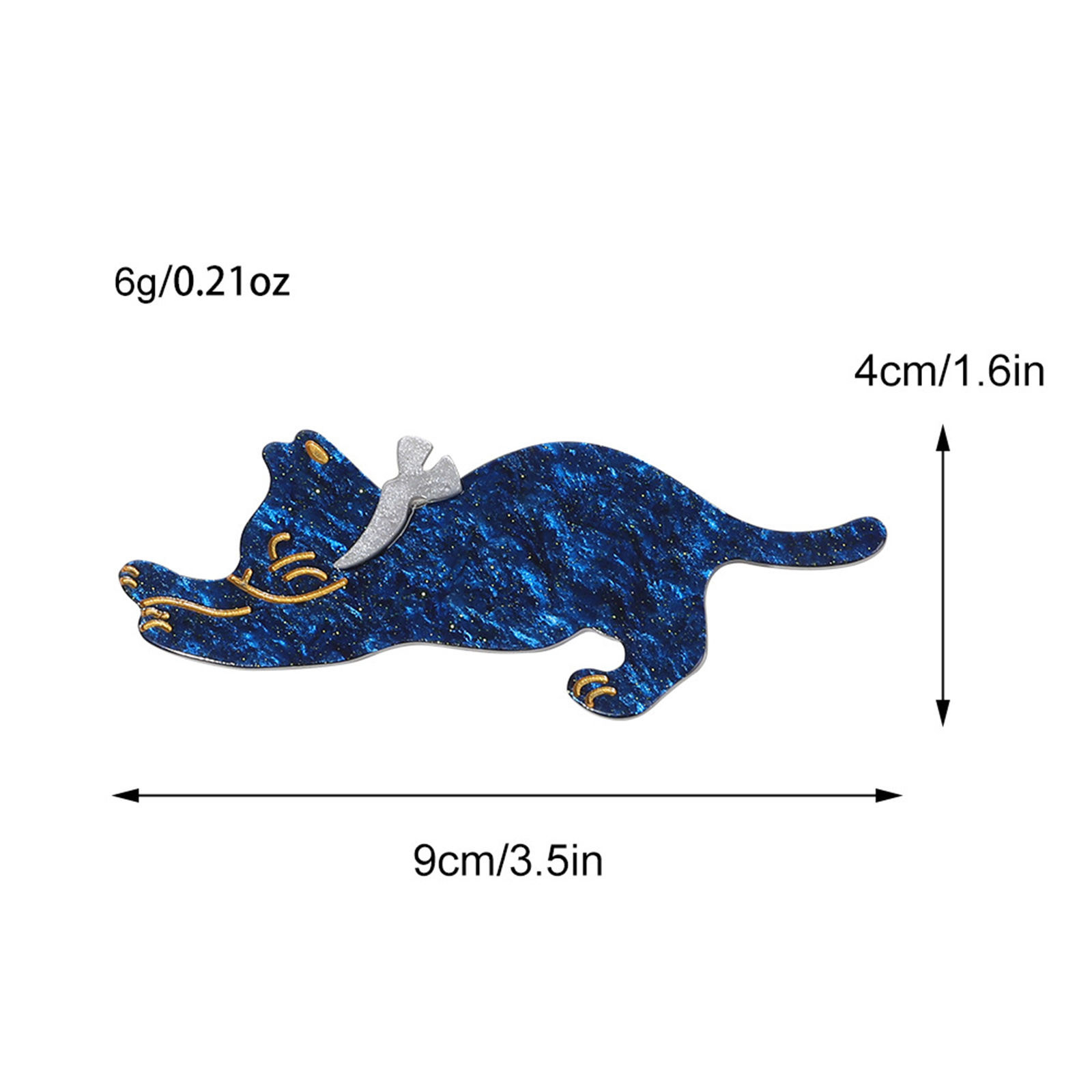 Immagine di Acrilato Carino Fermagli per Capelli in Alligatore Multicolore Gatto Galassia Universo Brillio 1 Pz