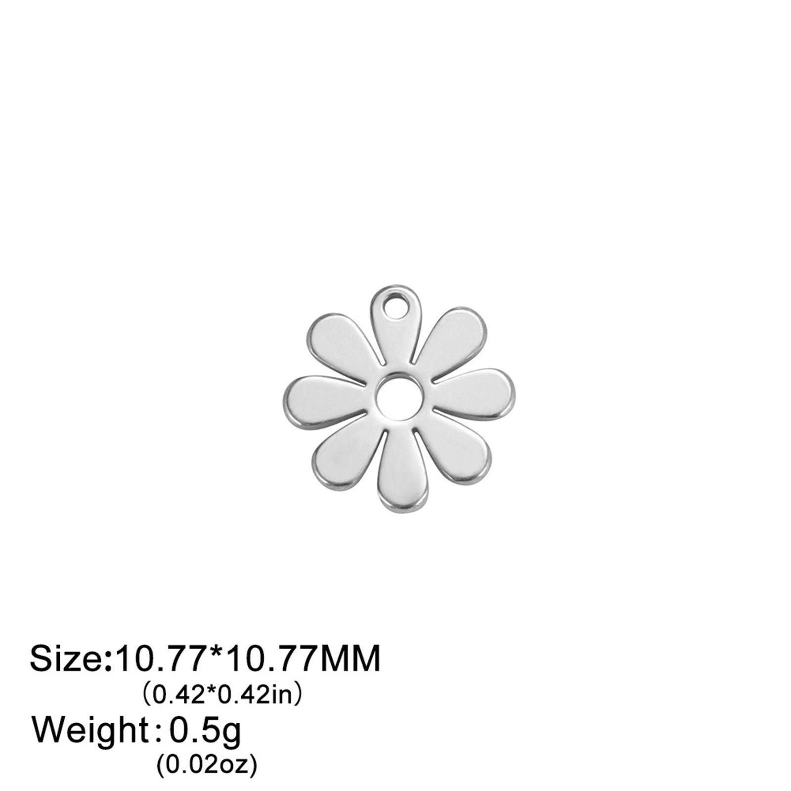 Picture of 304 Stainless Steel Charms Multicolor Daisy Flower 11mm x 11mm