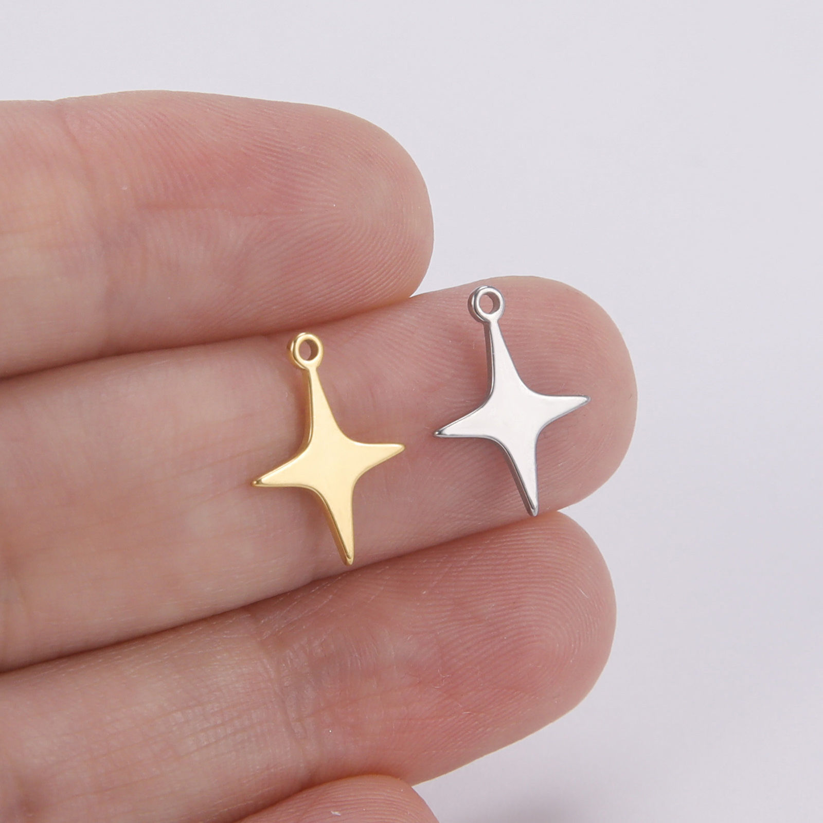 Picture of 304 Stainless Steel Charms Multicolor 11mm x 15mm