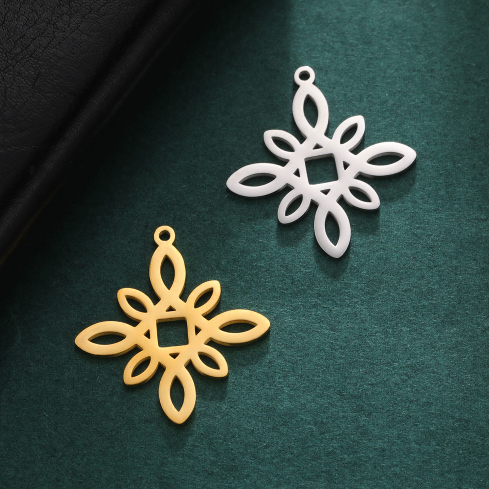 Imagen de 304 Acero Inoxidable Colgantes Charms Multicolor 28mm x 25.5mm, 2 Unidades