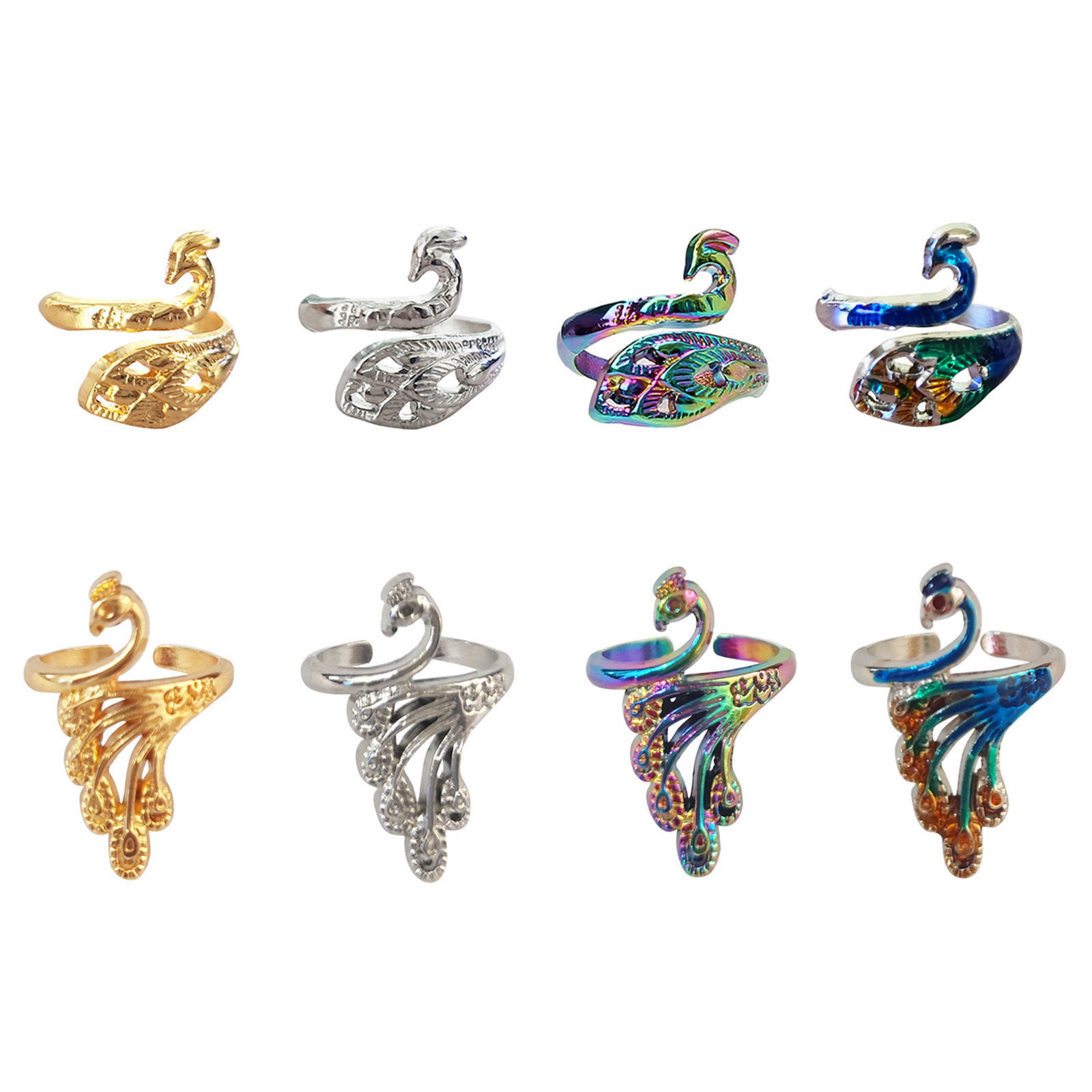 Picture of Alloy Knitting Tools Crochet Accessories Finger Ring Finger Puller Peacock Animal Multicolor