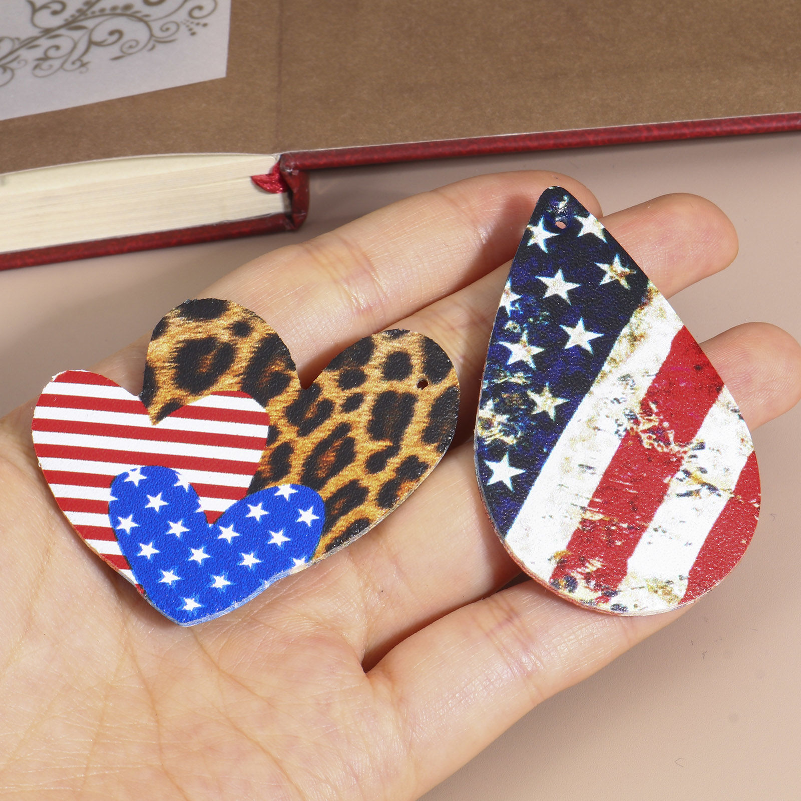 Picture of PU Leather American Independence Day Pendants Multicolor Flag Of The United States