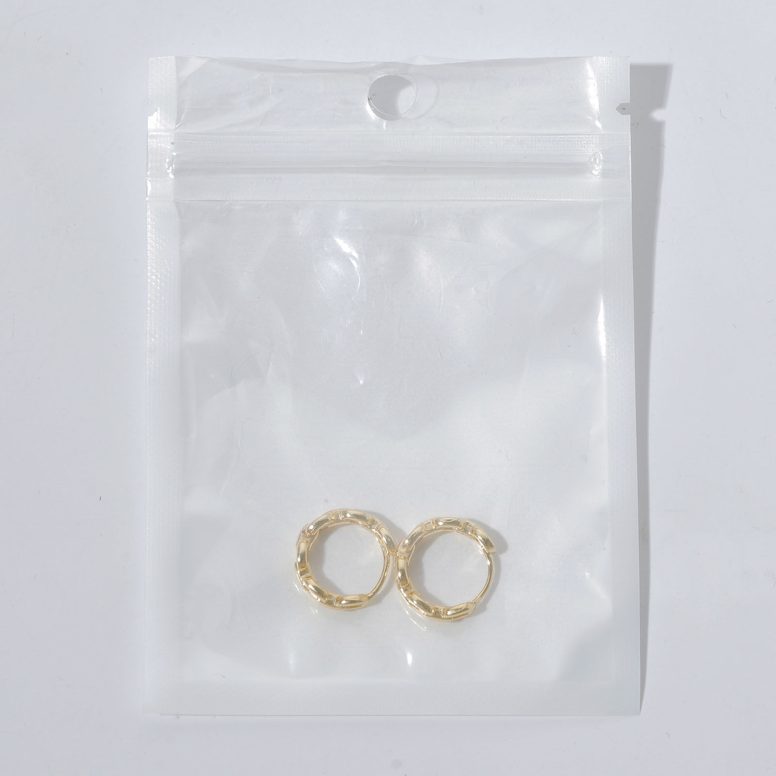 Bild von Eco-friendly Vacuum Plating Retro Simple 14K Real Gold Plated 304 Stainless Steel Hoop Earrings For Women Party
