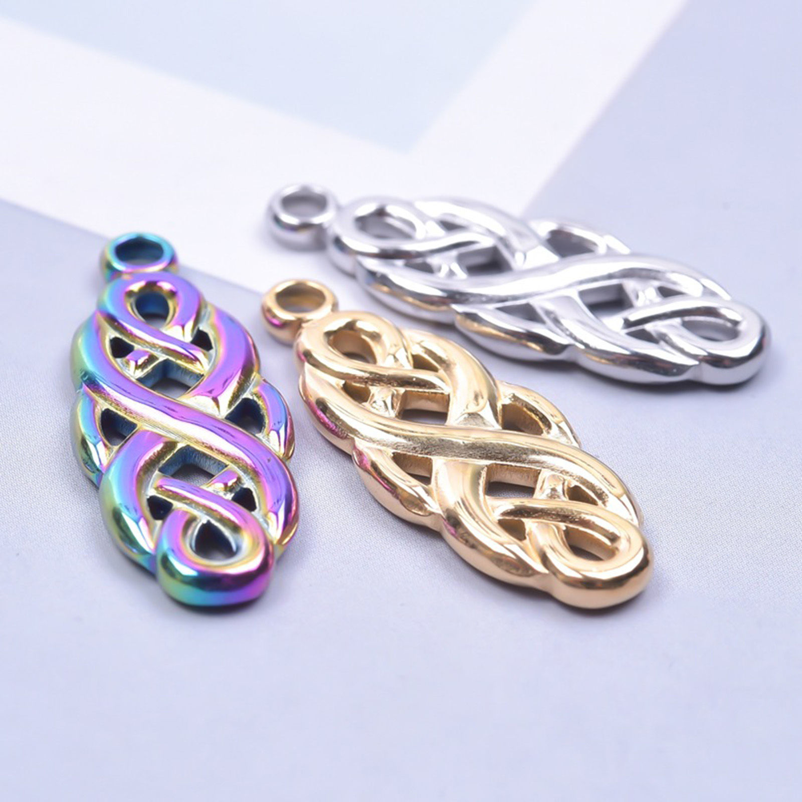 Picture of Eco-friendly 304 Stainless Steel Charms Multicolor Heart Cross