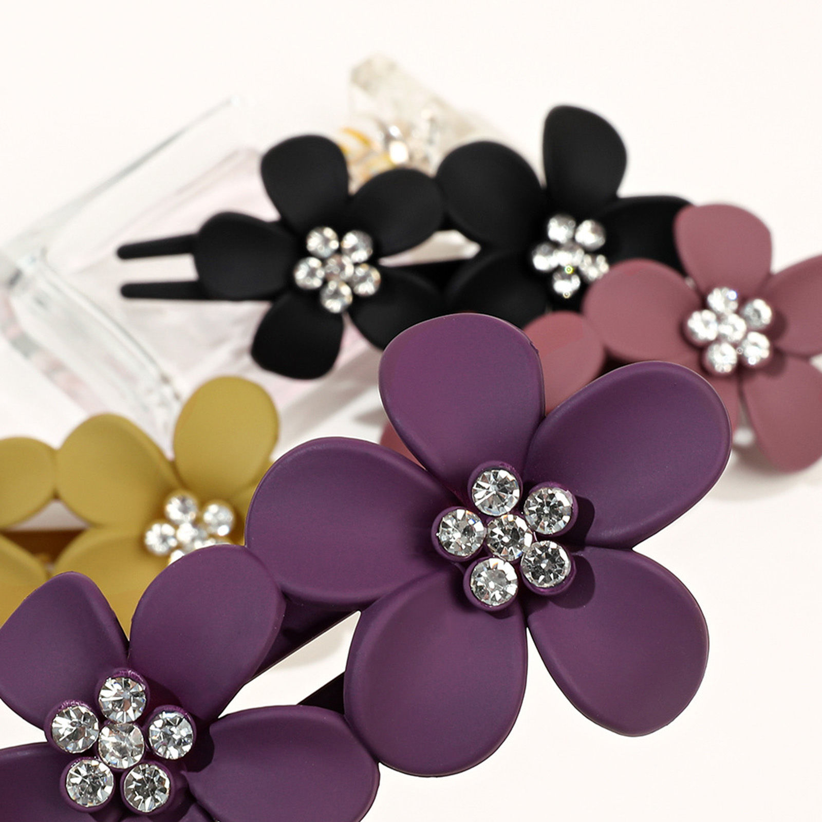 Bild von Resin Stylish Hair Claw Clips Clamps Multicolor Flower