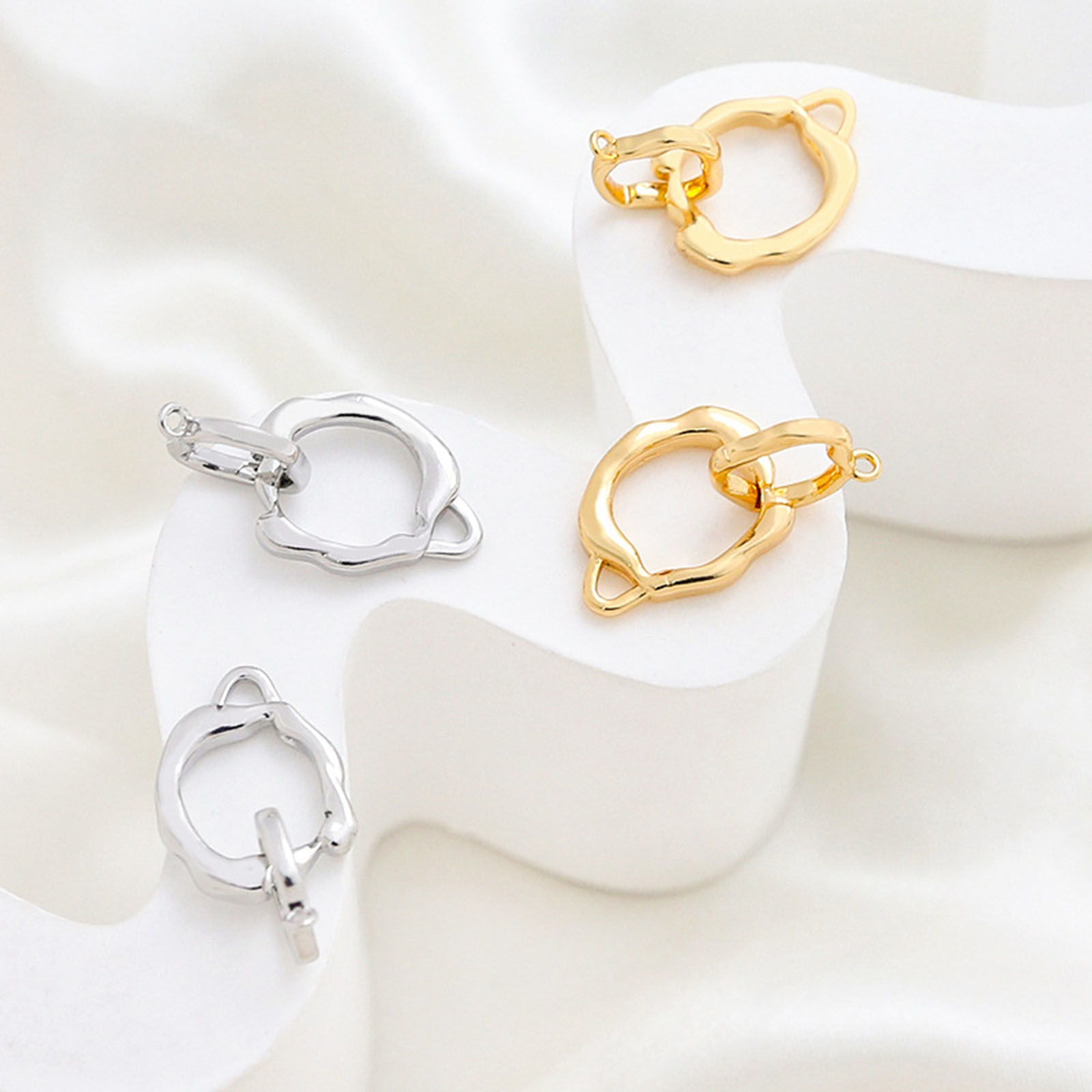 Immagine di Rame Pendenti Charms Connettori Irregolare Multicolore Tondo 3.4cm x 1.5cm, 1 Pz