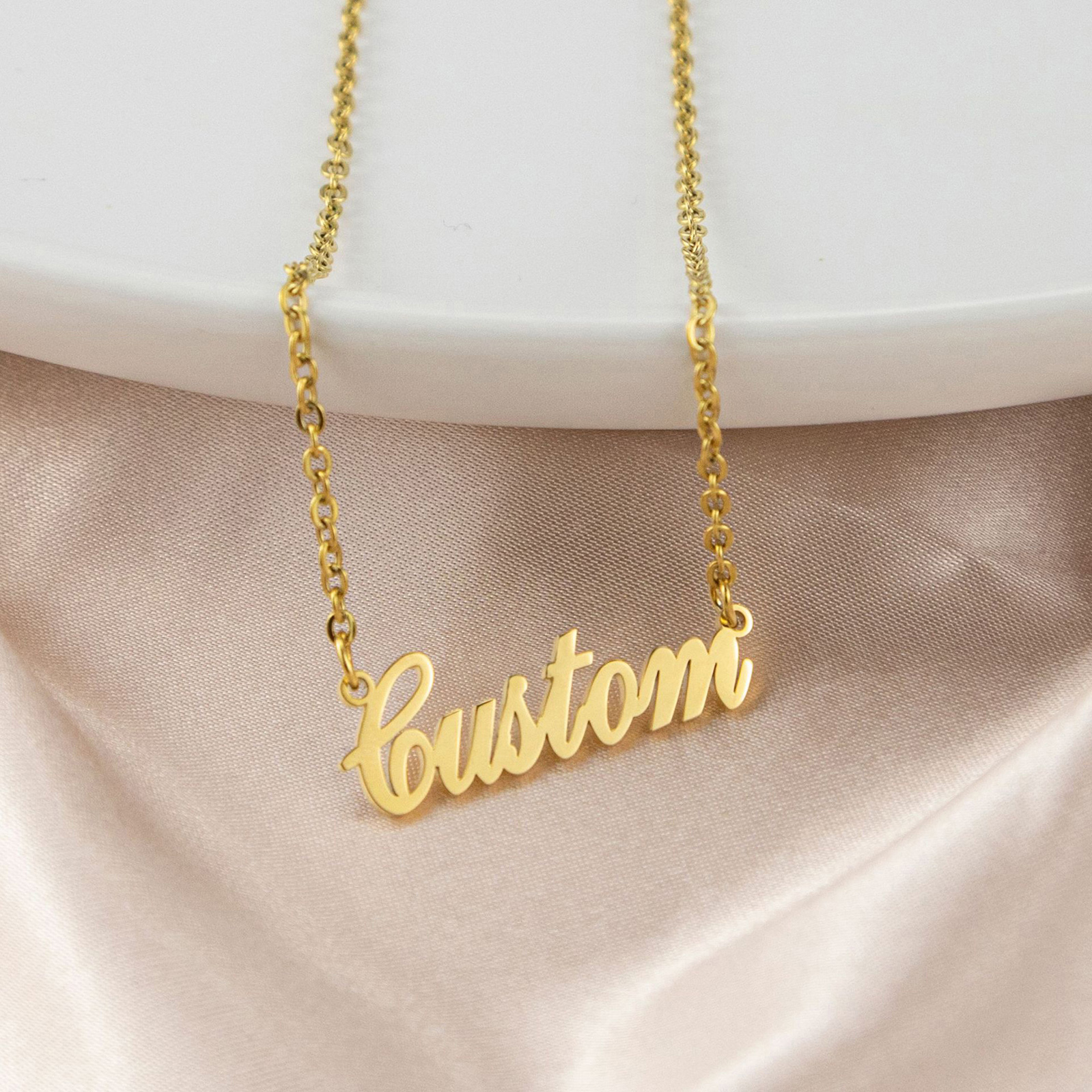 Picture of Customized Fashion Stainless Steel Name Necklace Bracelet Personalized Letter Pendant