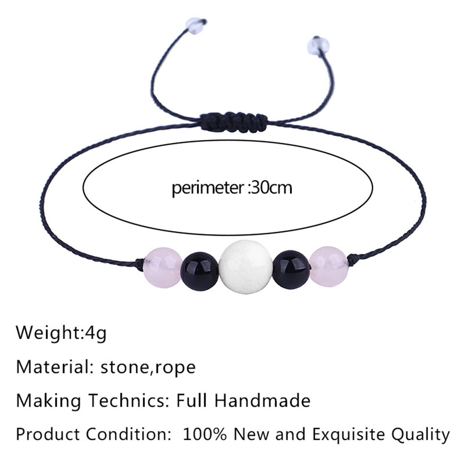 Immagine di Gemma Stile Bohemien Braccialetti Intrecciati Regolabile 30cm Lunghezza, 1 Pz