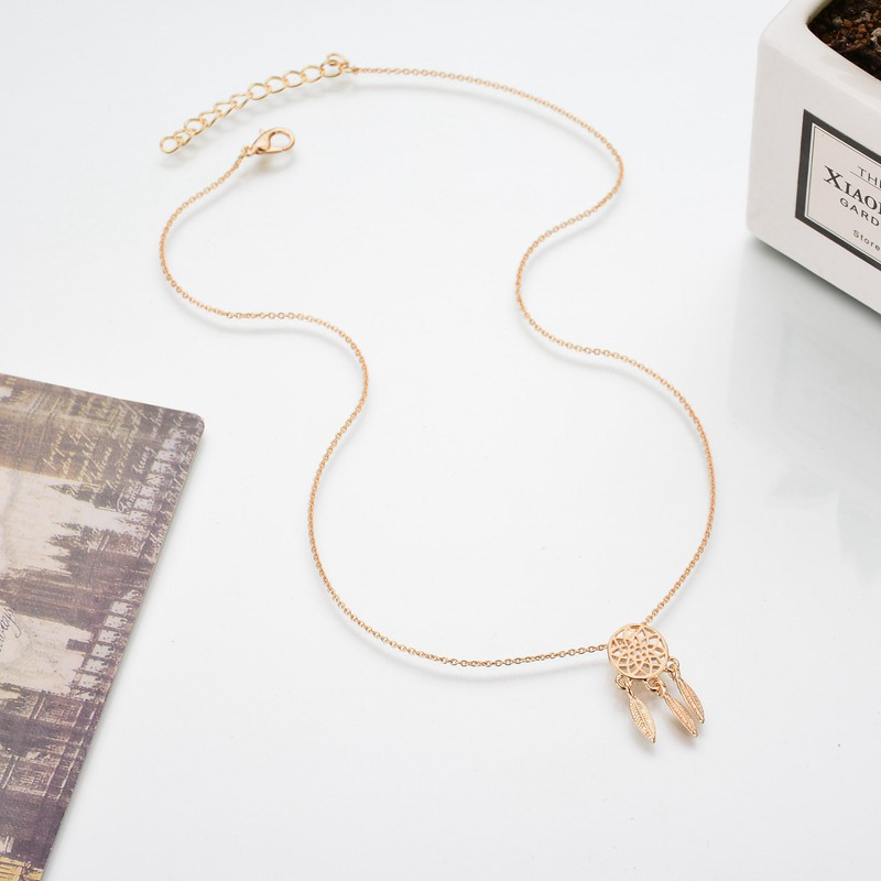 Picture of Necklace Gold Plated Dream Catcher 1 Piece