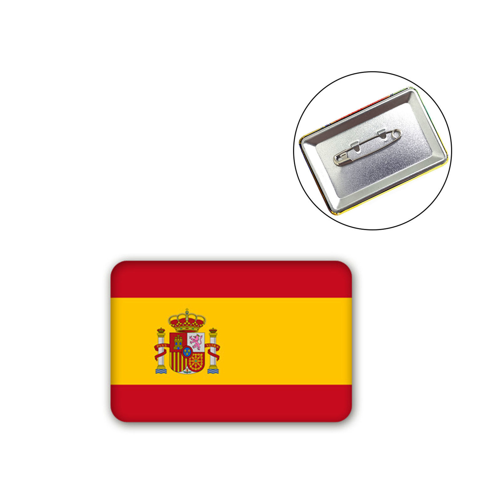 Picture of Pin Brooches Spanish National Flag Multicolor 6cm x 4cm, 1 Piece