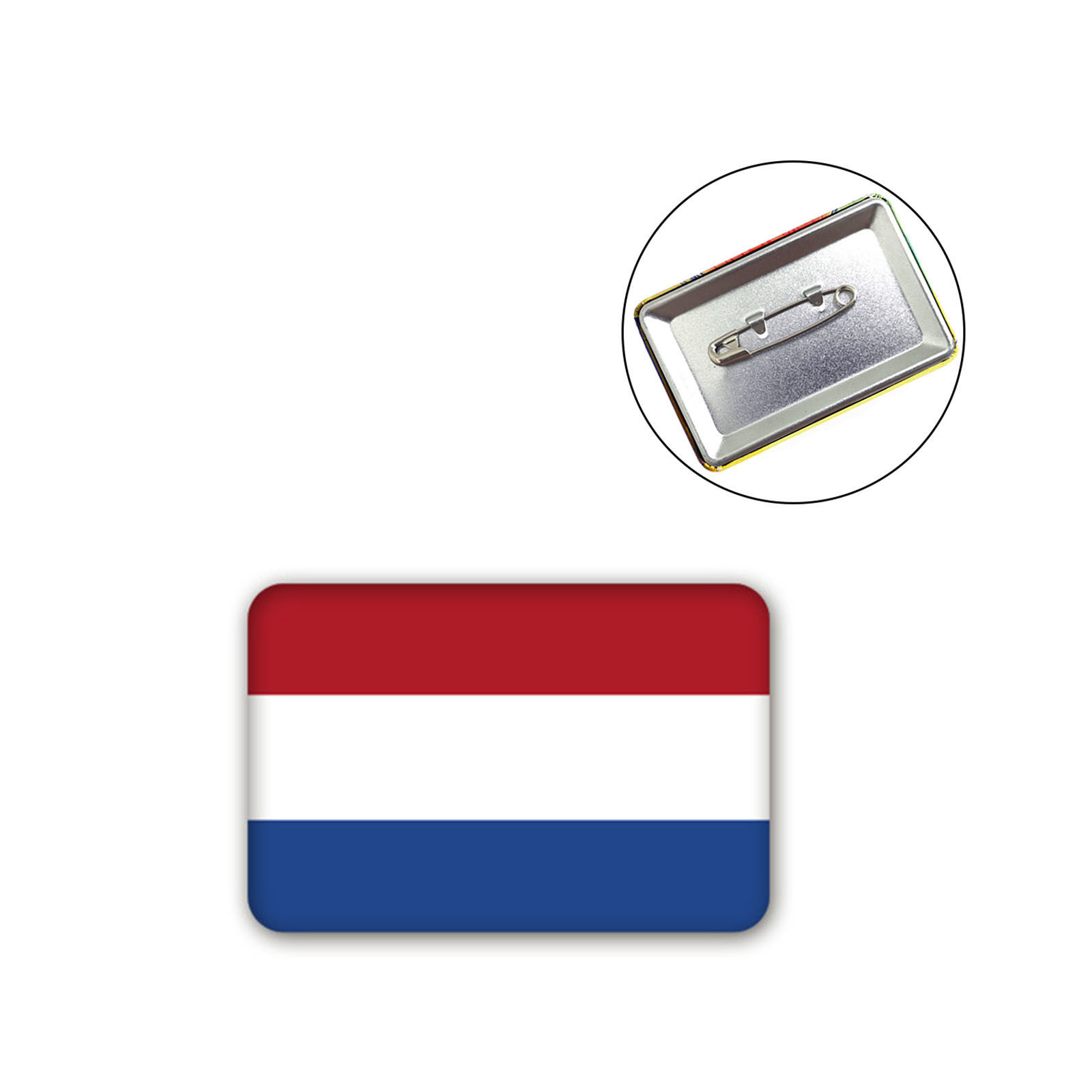 Picture of Pin Brooches Rectangle National Flag Multicolor 6cm x 4cm, 1 Piece