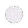 Picture of 304 Stainless Steel Blank Stamping Tags Pendants Round Silver Tone One-sided Polishing 30mm Dia., 3 PCs