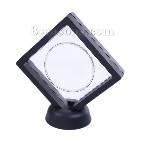Bild von PET Schmuckdisplay Quadrat Schwarz 11cm x 11cm , 1 Stück
