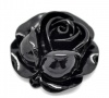 Immagine di Resina Cabochon per Abbellimento Rosa Nero 27mm x 27mm, 2 Pz