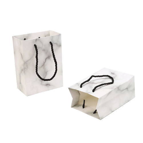 Picture of Paper Party Gift Bags Rectangle White 15.5cm(6 1/8") x 11.5cm(4 4/8"), 2 PCs