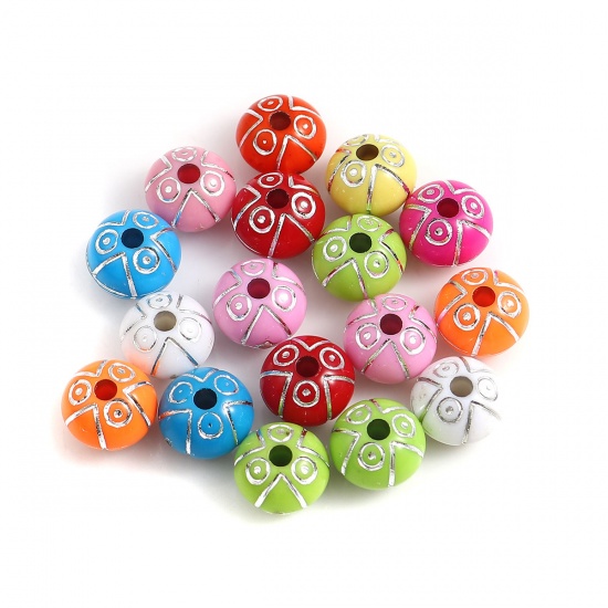 Picture of Acrylic Beads Round At Random About 10mm Dia, Hole: Approx 2.2mm, 300 PCs