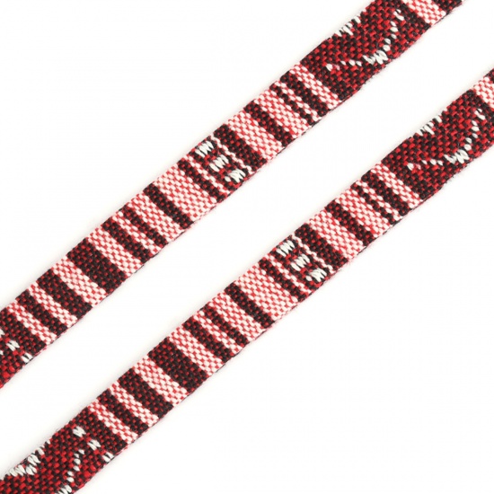 Imagen de Cuerda Tejido de Multicolor Tejido 10mm Diámetro, 1 Rollo (Aprox 5 M/Rollo)