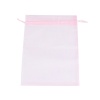Picture of Wedding Gift Organza Jewelry Bags Drawstring Rectangle Pink 20cm x15cm(7 7/8" x5 7/8"), (Usable Space: 17x14.5cm) 20 PCs