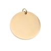 Picture of 304 Stainless Steel Blank Stamping Tags Pendants Round Gold Plated One-sided Polishing 28mm x 25mm, 1 Piece
