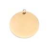 Picture of 304 Stainless Steel Blank Stamping Tags Pendants Round Gold Plated One-sided Polishing 33mm x 30mm, 1 Piece