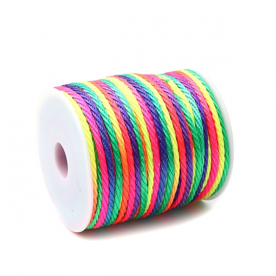 Picture of Polyester Jewelry Thread Cord Multicolor 3mm, 1 Roll (Approx 45 M/Roll)