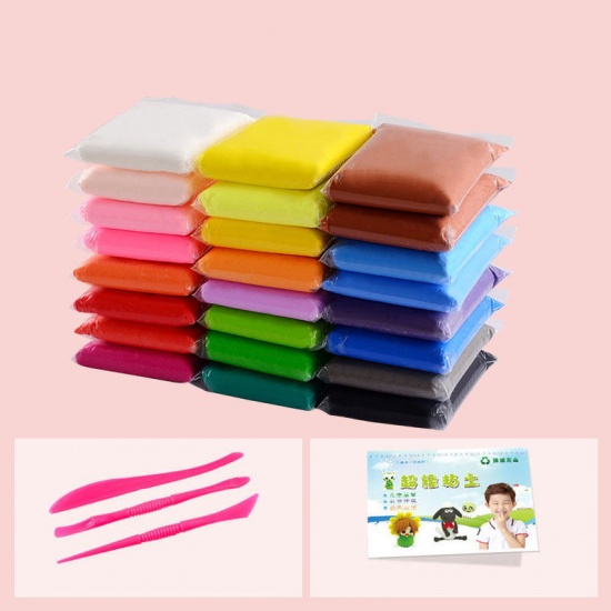 Picture of Resin & Plastic Naturally Air-dried Ultra-light Clay Child DIY Plasticine Handicrafts Material Set At Random Color 1 Set