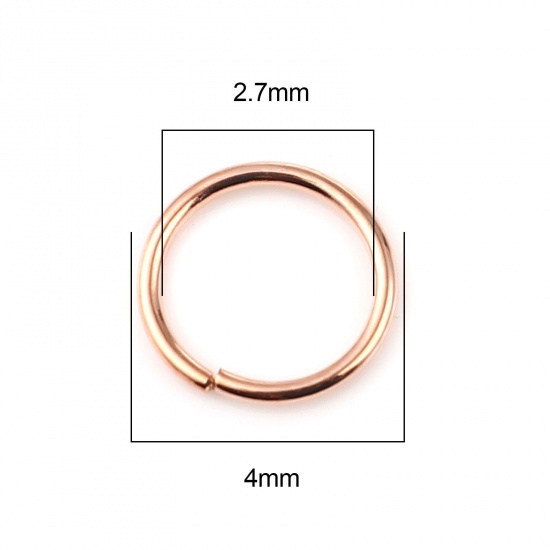Bild von 0.7mm Eisenlegierung Offen Bindering Ring Zufällig mixt 4mm D., 200 Stück