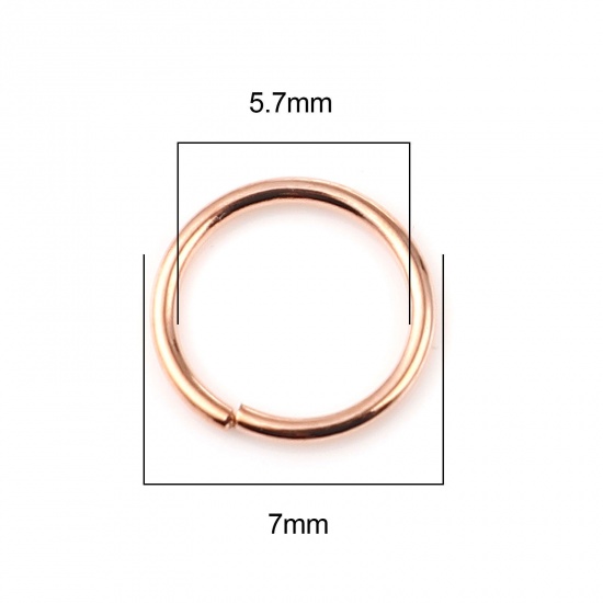 Bild von 0.7mm Eisenlegierung Offen Bindering Ring Zufällig mixt 7mm D., 200 Stück