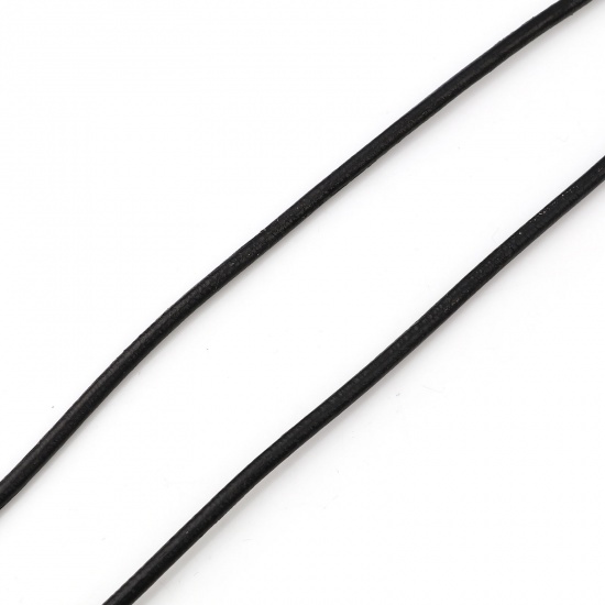 牛革 ジュエリー ロープ 黒 1.5mm、 5 メートル の画像