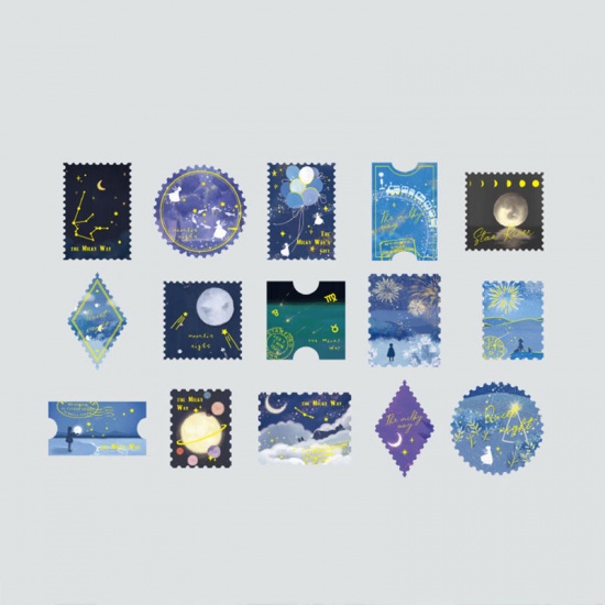 Immagine di Carta DIY Decorazione Di Scrapbook Adesivi Multicolore Geometrica Luna 1 Pacchetto